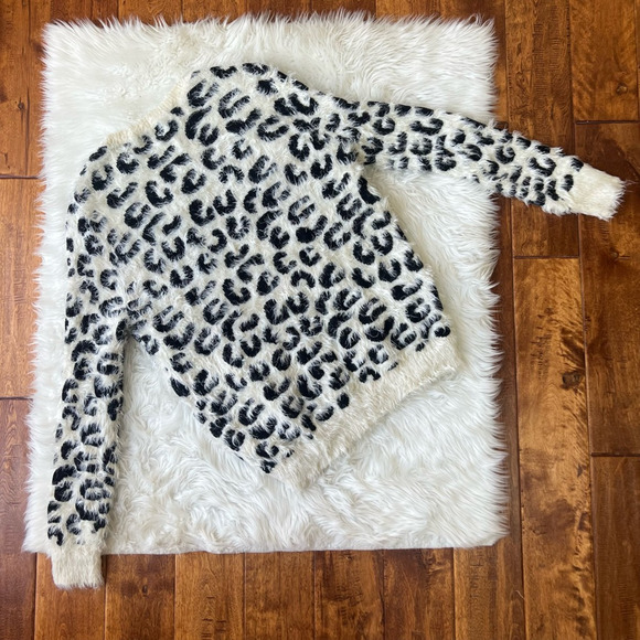 POL Womens Pullover Sweater Multicolor Animal Print Leopard Long Sleeve L - Picture 2 of 6